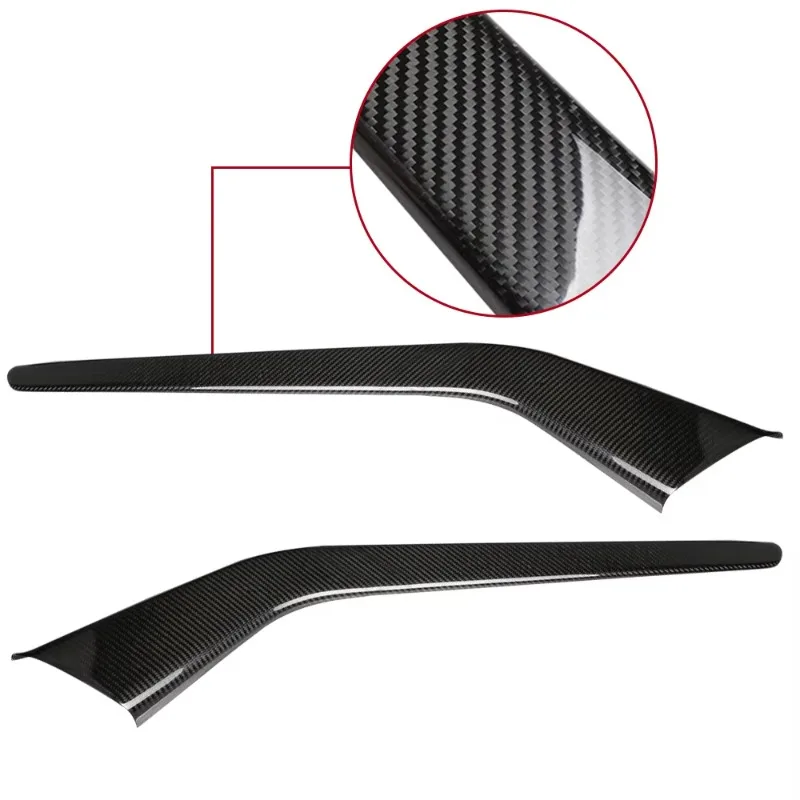Carbon Fiber Interior Central Console Side Panel Trim Decoration Car Accessories for Model 3 Highland 2023 2024