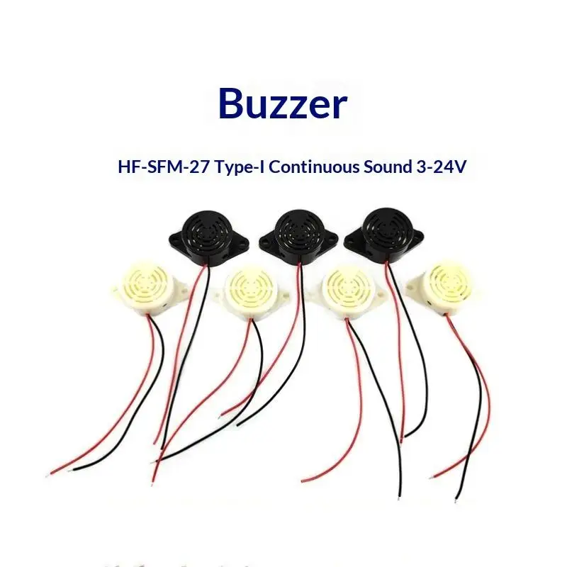 2Pcs Piezo Buzzer 3015B DC3-24V: Lead Alarm 12V Electronic Beep 100dB Siren Continous Sound Motorcycle