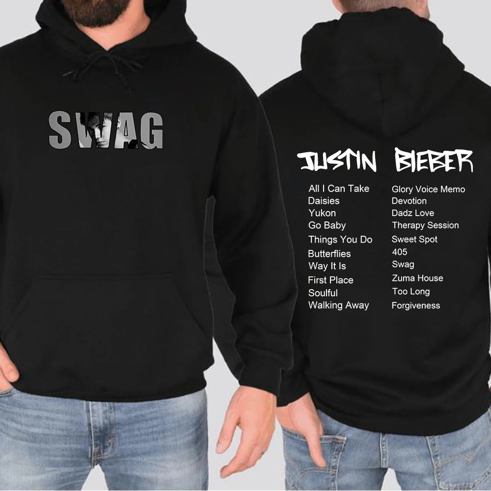 

Bieber New Album Swag Толстовка Мужчины Женщины Уличная одежда с длинным рукавом Хип-хоп Толстовки Y2K Одежда Мужчины Повседневные топы Забавный подарок фанату