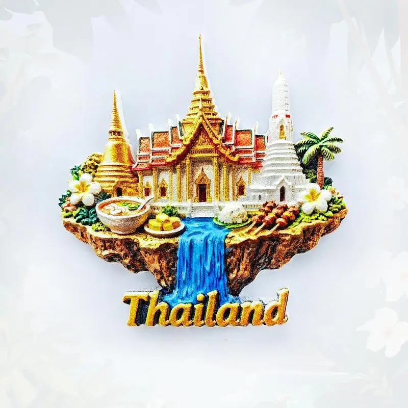 Asia Thailand Bangkok Elephant 3D Resin Fridge Magnets Decoration Articles