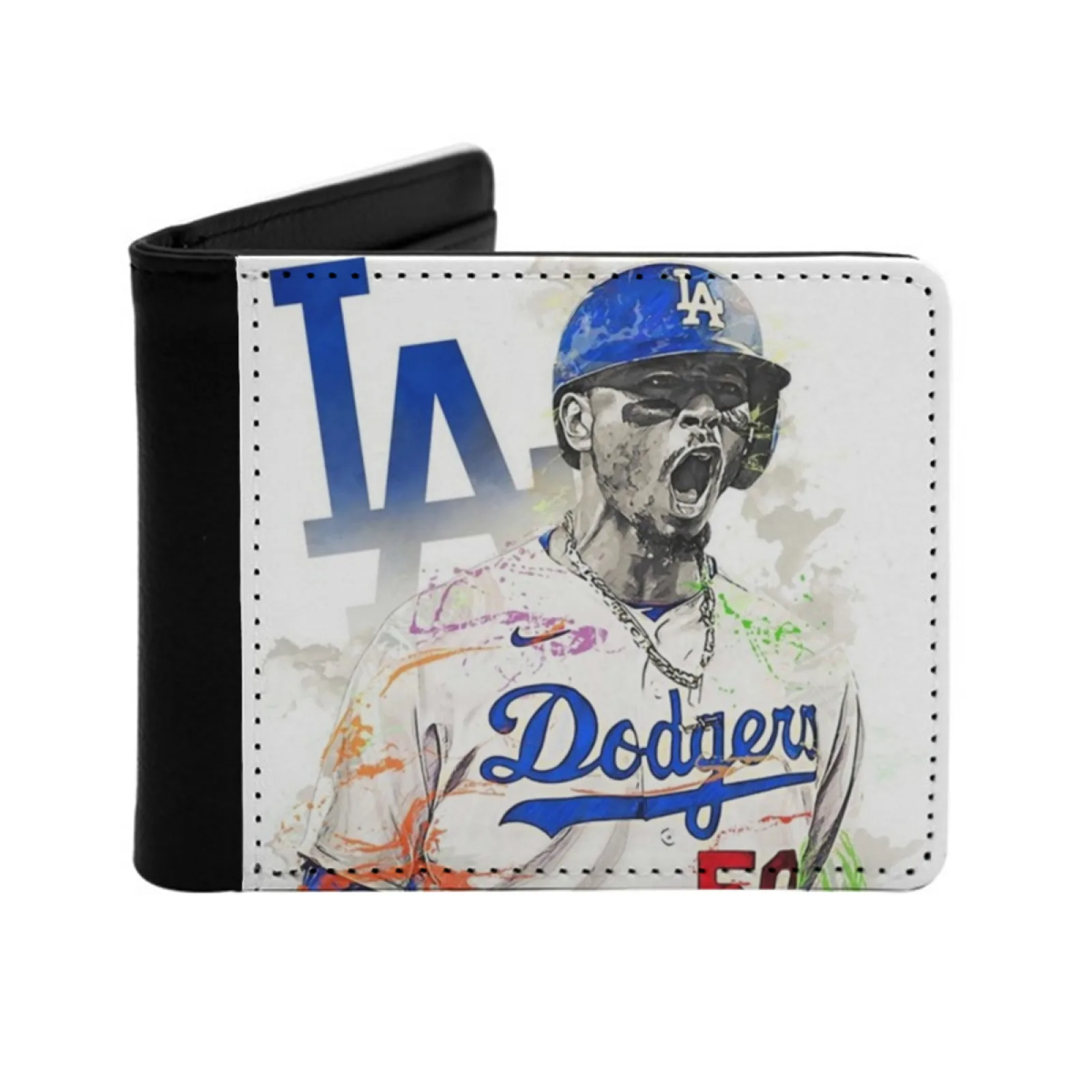 Mookie Betts Personalized Wallet For Men And Women Pu Leather Short Pocket Purse Mookie Betts Mookie Betts Personalized Print