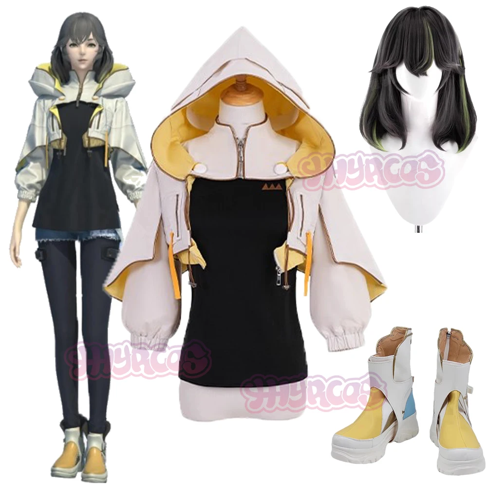 

Sefina Сфенова Косплей Парик Sefina Косплей FF14 Костюм Sefina для взрослых Белое пальто со шляпой Наряд Женский Косплей Хэллоуин Вечеринка