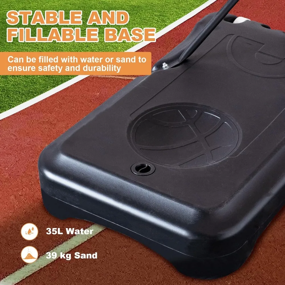 ห่วงบาสเก็ตบอลกลางแจ้งแบบกันแตกพร้อมความสูงที่ปรับได้ กระดานหลังขนาด 33/44 นิ้ว ตามมาตรฐานสำหรับสนามขนาด 5-10 ฟุต