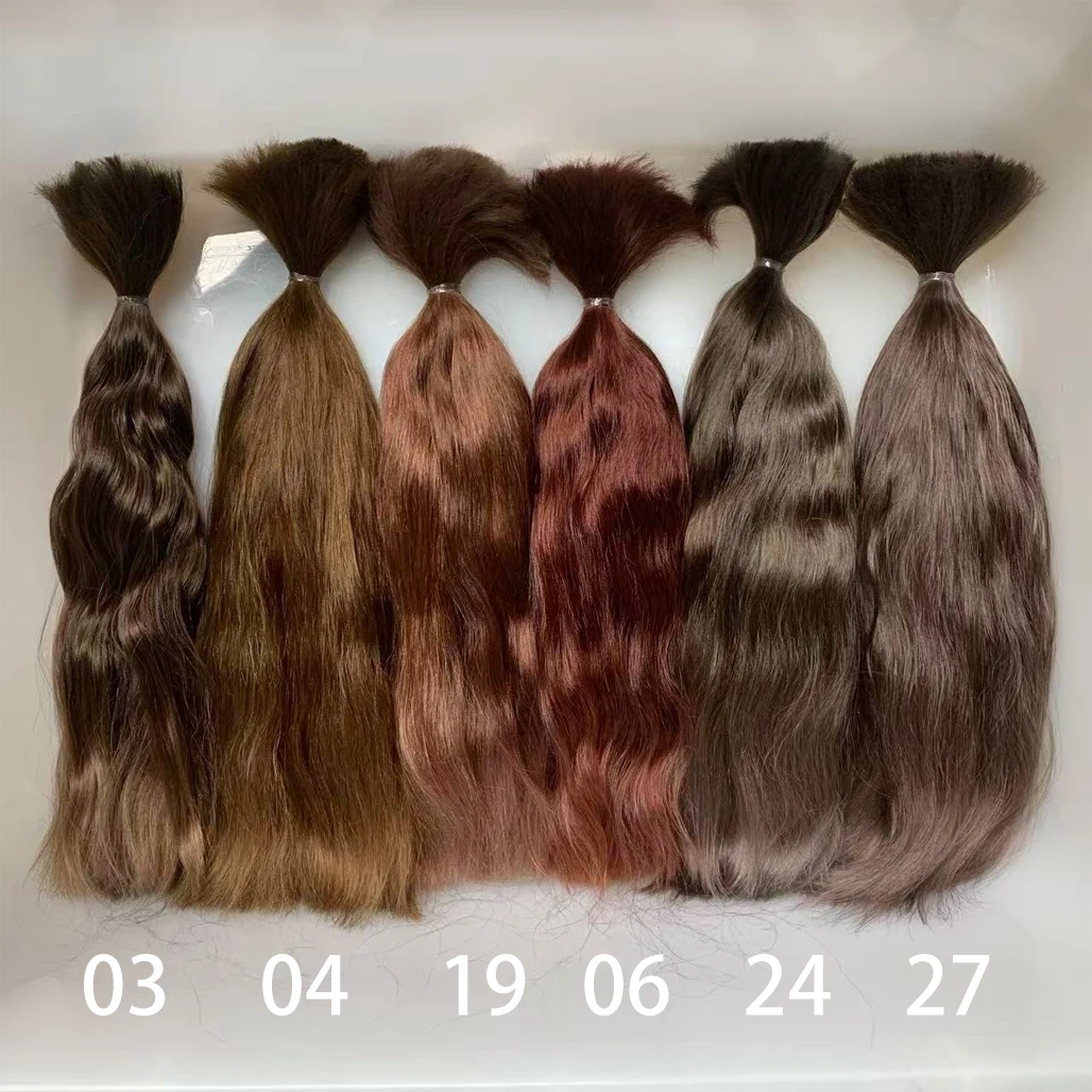 Witdiy Mohair Hair Wefts for Reborn Doll Blythe, Handmade Organic Doll Hair for Rerooting with Cuticles