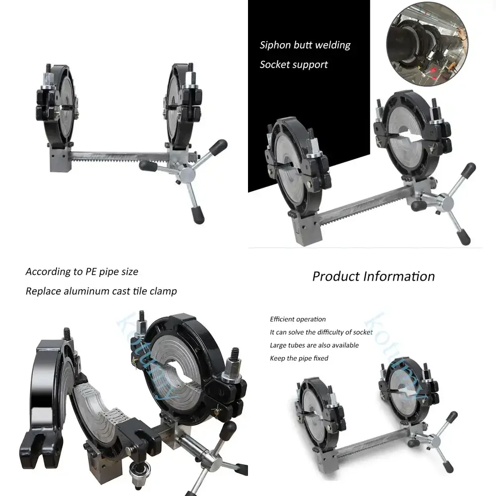 WAP01 PE Hot Melt Butt Welding Machine for Siphon Drainage Support 63 to 160 mm Socket Support Fixed Frame