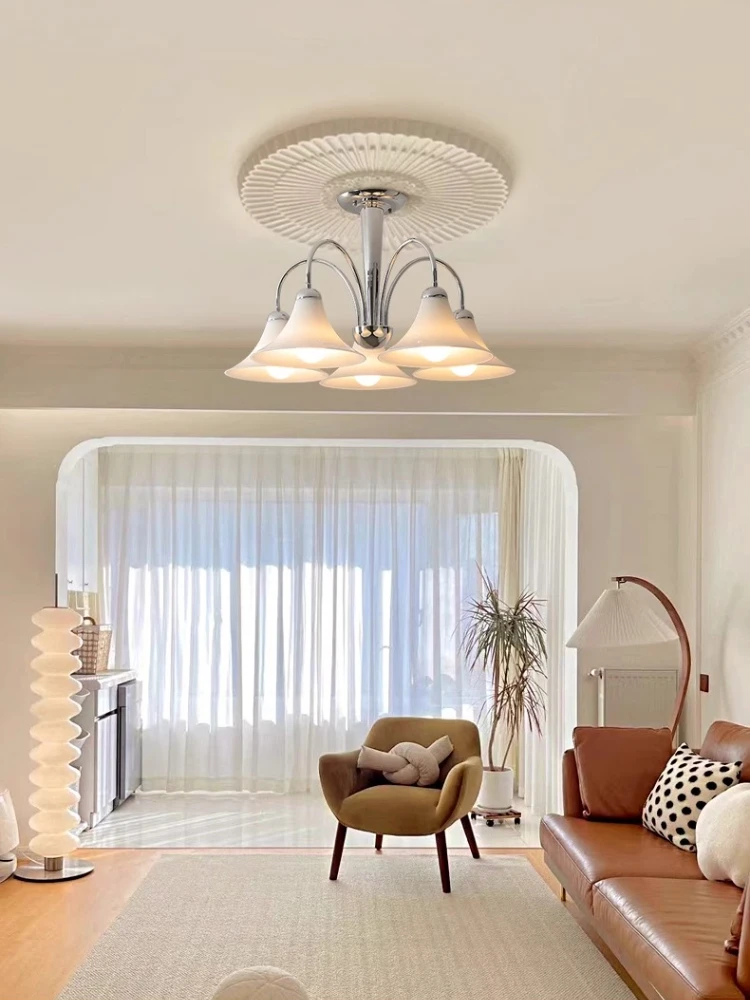 Middle ancient style simple living room pendant light high-end bedroom dining room light glass living room pendant light
