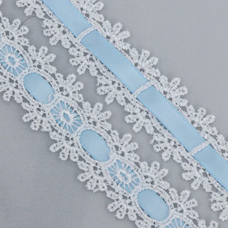 20 Yards Bänder Kleidung Hut Geschenk Dekoratives DIY-Bastelzubehör Bekleidungszubehör Webband Nähzubehör 2,1 cm Breite Spitzenband – Detail 4
