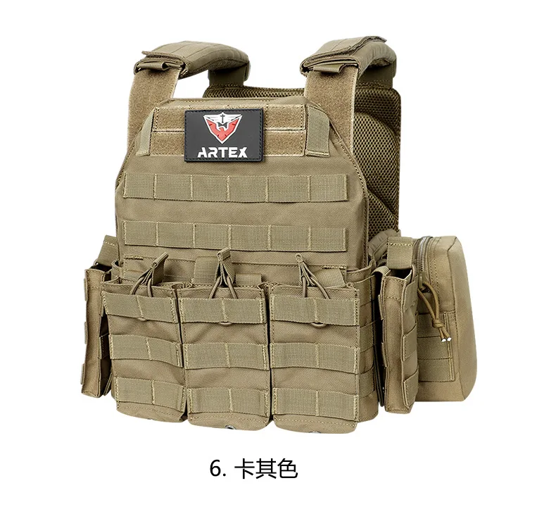 Artex 1000D tessuto di Nylon militare multifunzionale 6094 gilet tattico canotta da caccia mimetica CS gilet da allenamento da combattimento