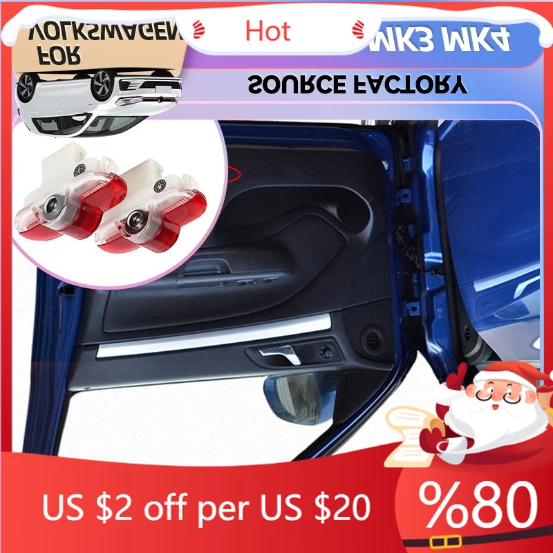 

Горячая продажа для VW VOLKSWAGEN, популярные антенны, светодиодные двери автомобиля, проектор с логотипом призрачного теневого света, аксессуары для VW Golf 3 4 Mk3