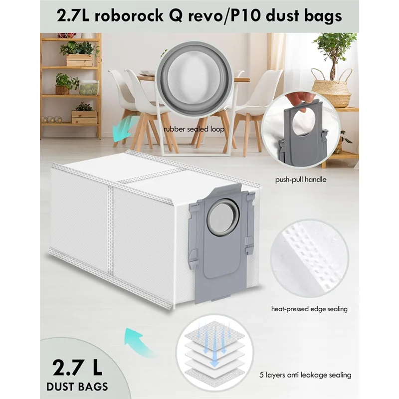 A11R للمكنسة الكهربائية Roborock Q Revo فرشاة جانبية رئيسية فلتر HEPA ممسحة أكياس الغبار القماشية قطع غيار