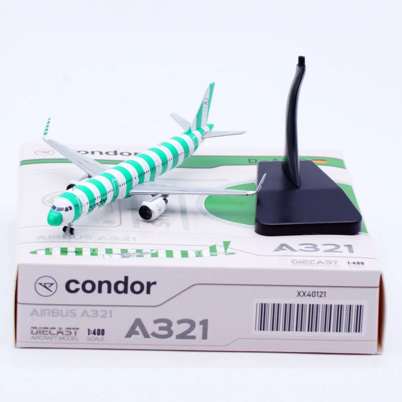 XX40121 Alloy Collectible Plane Gift JC Wings 1:400 Condor Airlines Airbus A321 Diecast Aircraft Jet Model D-AIAC With Stand