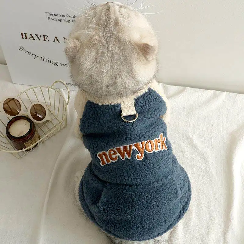 Cat Clothes Can Be Pulled, Thickened Warm and Cold-proof Coat Cloth