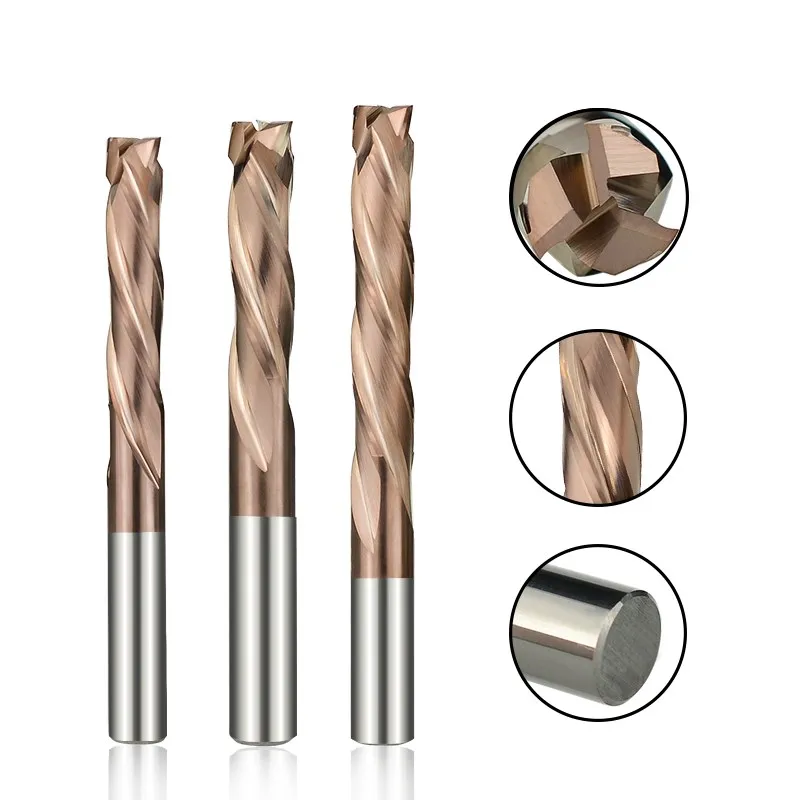 Milling Cutter 3.175/4/5/6/2/10/12mm Shank Up Down Cut End Mill 3 Flute CNC Router Bits for Aluminum Milling Tools