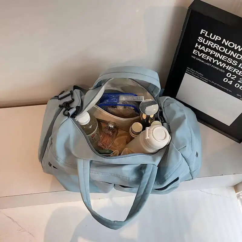 حقيبة رياضية عصرية للنساء للسفر حقيبة واق من المطر تحمل حقيبة عطلة نهاية الأسبوع مع حجرة للأحذية حقيبة عطلة نهاية الأسبوع يجب اقتناؤها أثناء السفر #2