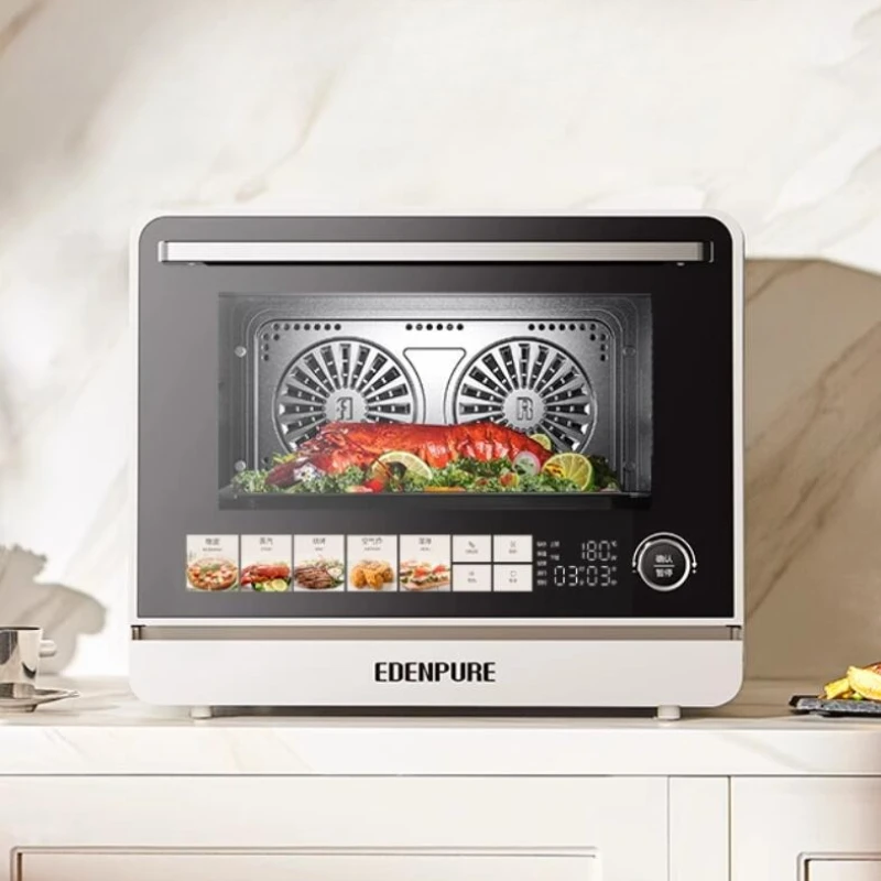 Mikrowelle, Ofen und Dampfgarer AIO Desktop-Haushaltsdampfofen Titan Antibakterielle Liner Cuisine Hornos Microondas