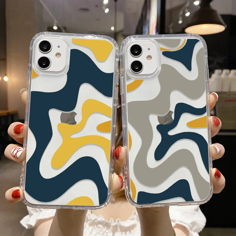 Abstract Swirl Graffiti Phone Case For iPhone 11 13 12 14 Pro Max Mini 7 8 Plus X XS XR SE Shockproof Cover for iPhone 11 Cases