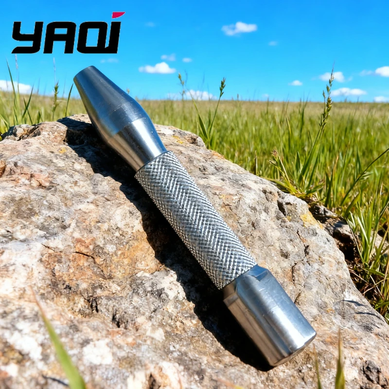 Yaqi Razzo Rocket-mango de afeitar de seguridad de acero inoxidable para hombres y mujeres, mango de maquinilla de afeitar de peine abierto clásico