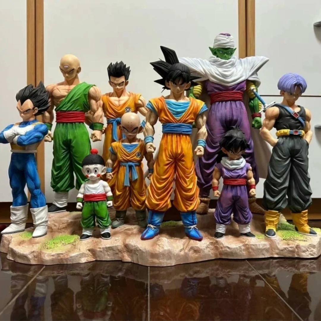 2024 9pcs Dragon Ball Z Infinite Z Warrior Set Gk Figures Goku Gohan Vegeta Piccolo Torankusu Trendy Toy Statue Christmas Gift