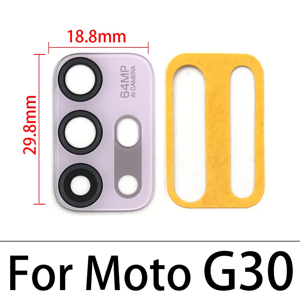 50Pcs，NEW For Motorola Moto G22 G23 G32 G42 G52 G53 G30 G50 G60 G62 G71Rear Back Camera glass Lens With Glue Adhesive