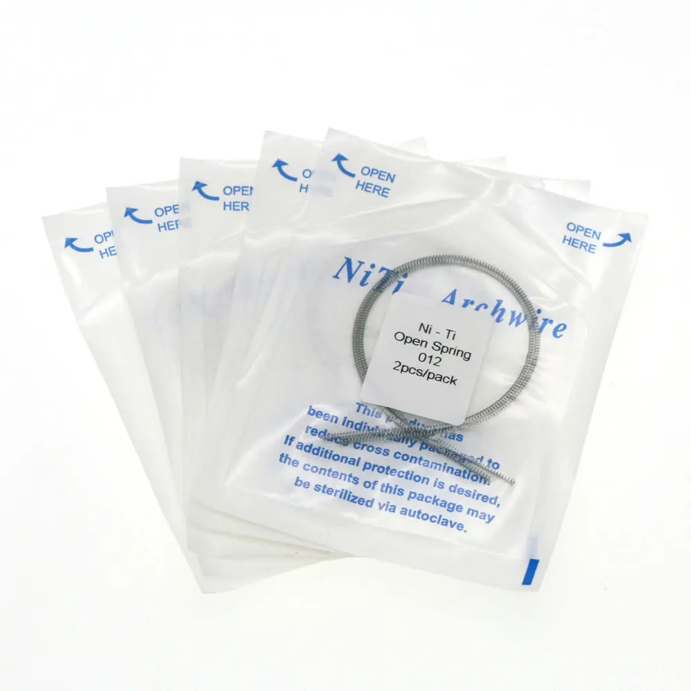 5 Packs Orthodontic Ni-Ti Open Coil Springs Arch Wires 010 012 2Pcs/pack