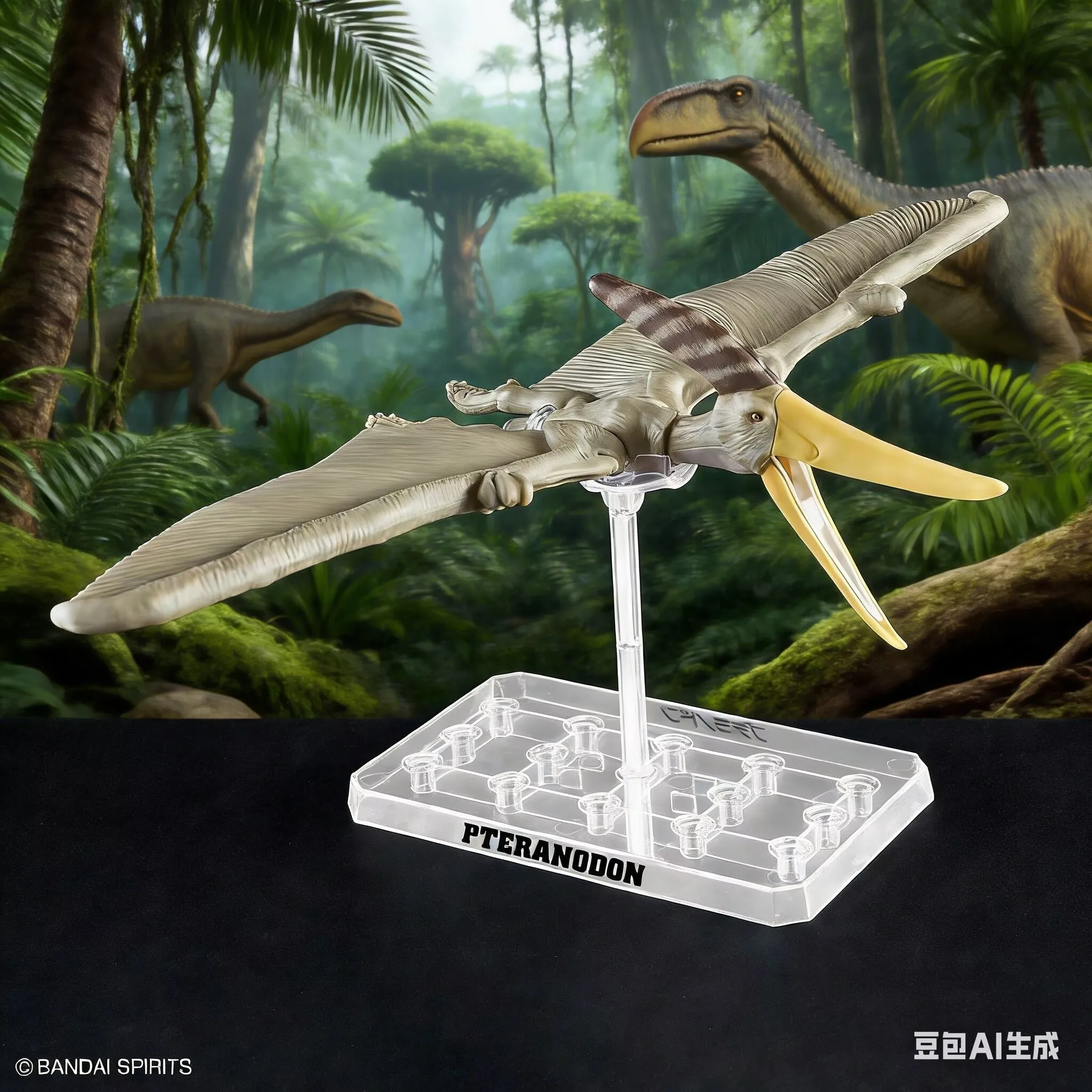 Model Kit Dinosaur Bandai - BANDAI PLANNOSAURUS Pteranodon Dinossauro Fósseis Esqueléticos