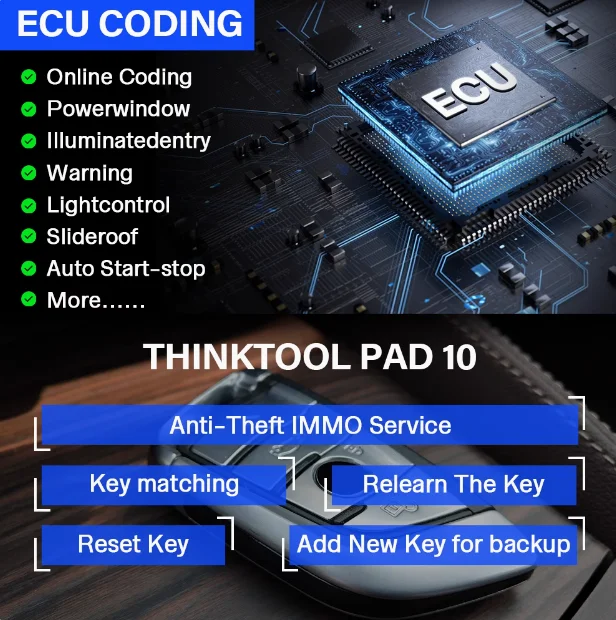 2023 THINKCAR THINKTOOL PAD 10 OBD2 Automotive Scanner Key Programming Tool