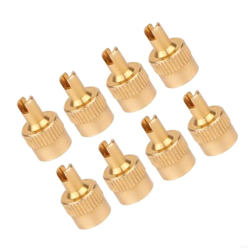 F1CF Brass Valves Caps Easy Twist On Installation for Car Motorcycle and Tires Rust Resistant Tire Valves Stem Cover