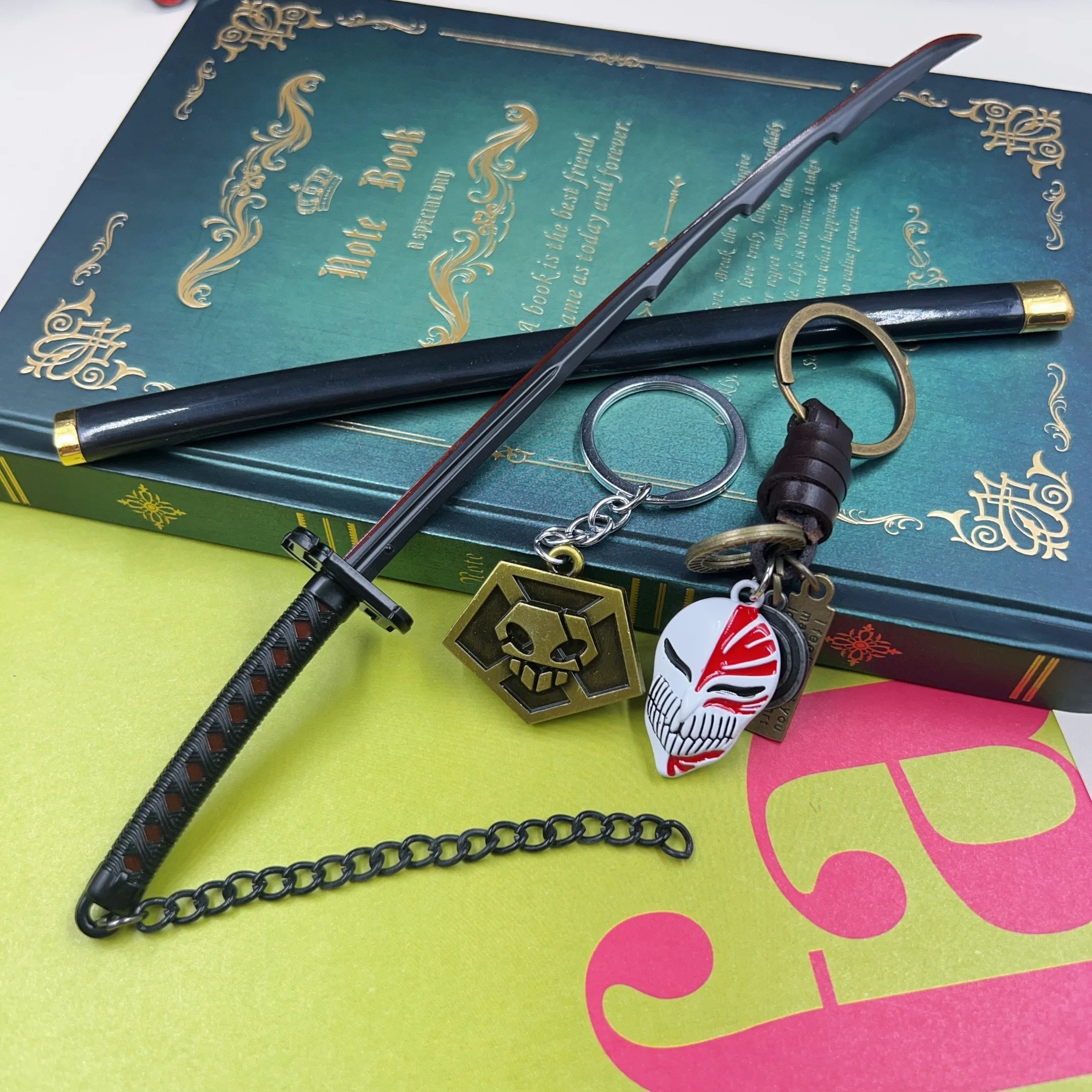 26cm Kurosaki Ichigo Ban Kai Zangetsu Keychain Anime Peripherals