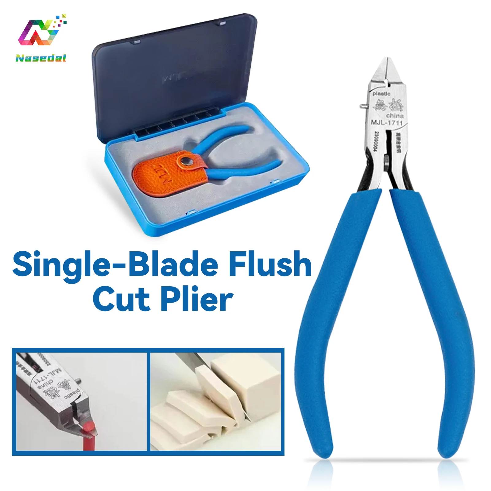 MJL M1711 Model Nippers Single Blade Nipper Ultra Thin Side Cutter for Gundam Plastic Model Building Repair Hobby Tool Kit