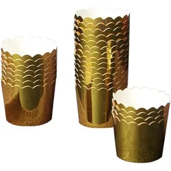 48 Pcs Foil Cupcake Liners Sturdy Muffin Baking Cups Cupcake Wrappers for Christmas Wedding Birthday Party Decoration