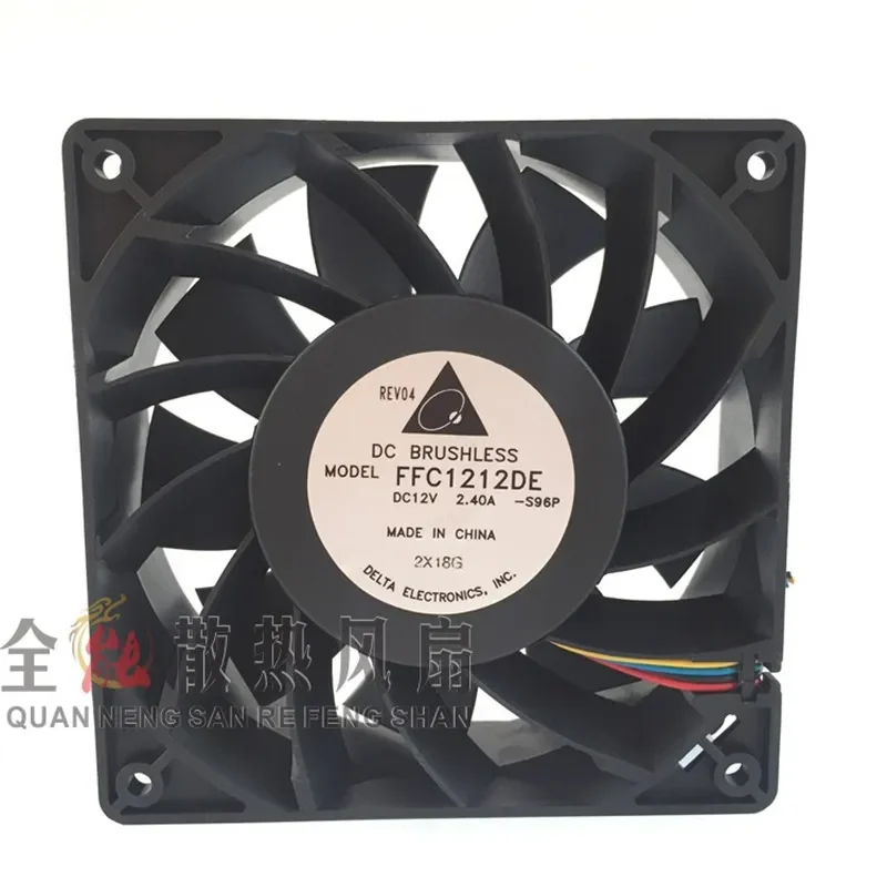 for Gale FFC1212DE 12cm 12038 12V 2.4A Double Ball Bearing Cooling Fan High Speed Violent Airflow Server Case Cooler