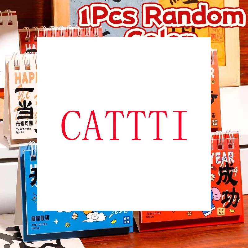 

1Pcs 2026 Year Of The Horse Mini Calendar Cartoon Pony Desk Calendar Office School Portable Calendar Schedule Desktop Decoration