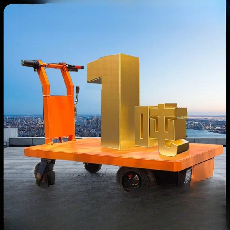 Electric flatbed truck folding trolley stall snack truck storage greenhouse construction site three or four wheeled truck