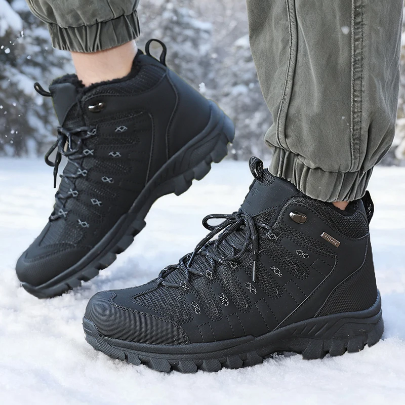 Botas de senderismo impermeables para hombre, de caña media, antideslizantes, ideales para actividades al aire libre, como senderismo, escalada y caminatas.