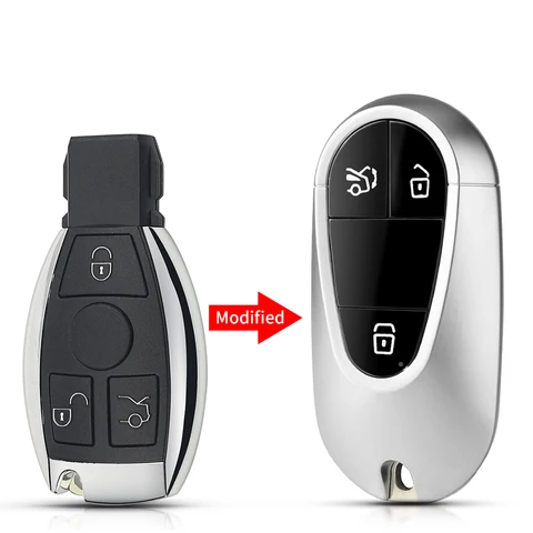 KEYYOU модифицированный корпус дистанционного ключа автомобиля для Mercedes Benz W203 W204 W205 W210 W211 W212 W221 A B C E S Class BGA и NEC чехол для карты