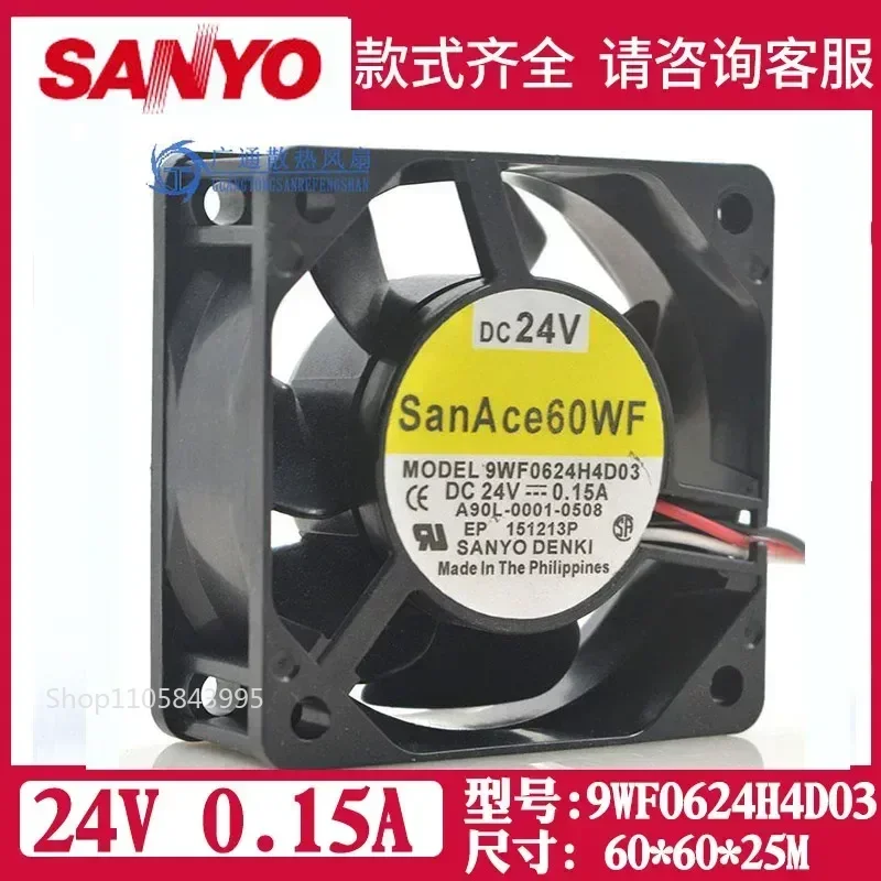 for SANYO 9WF0624H4D03 6025 6CM 24V 0.15A Fan for FANUC Numerical Control Machine Tool Cooling Fan