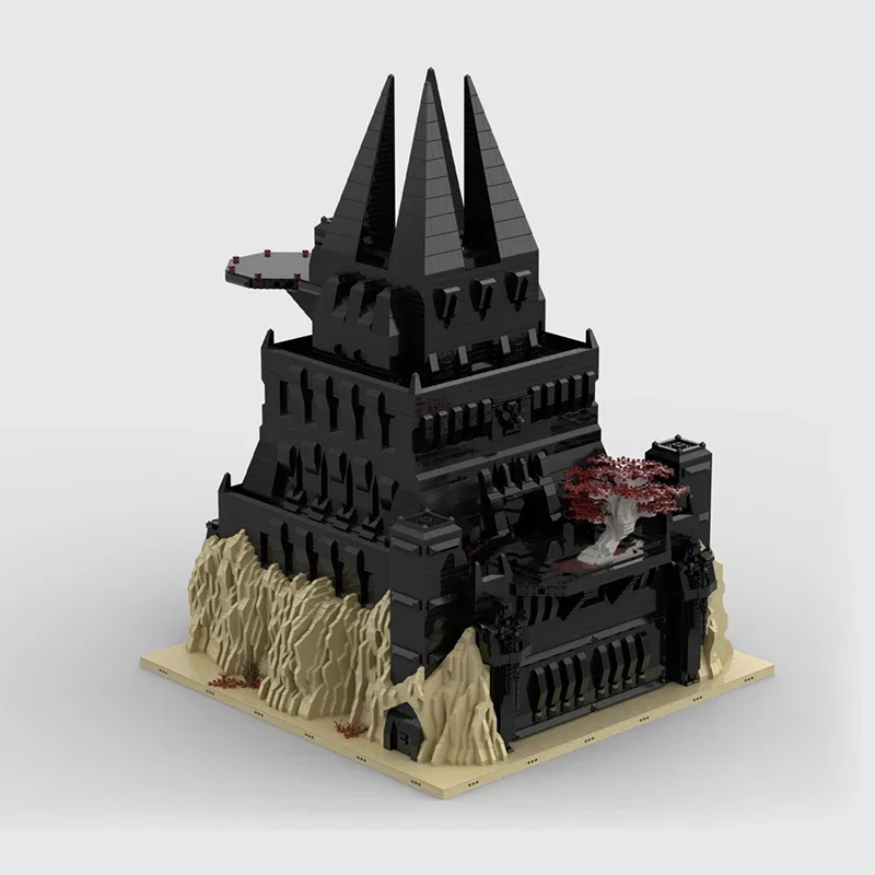 Moc tijolos de construção fortaleza militar modelo castelo preto tecnologia blocos modulares presentes brinquedos para crianças conjuntos diy montagem