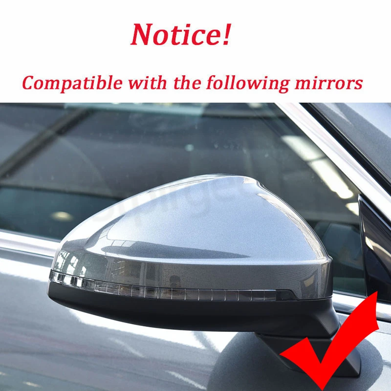 For Audi A4 A5 S4 S5 B9 RS4 RS5 2017-2023 Rearview Mirror Cover Side Wing Protect Frame Covers Trim Silver Matte Chrome Shell