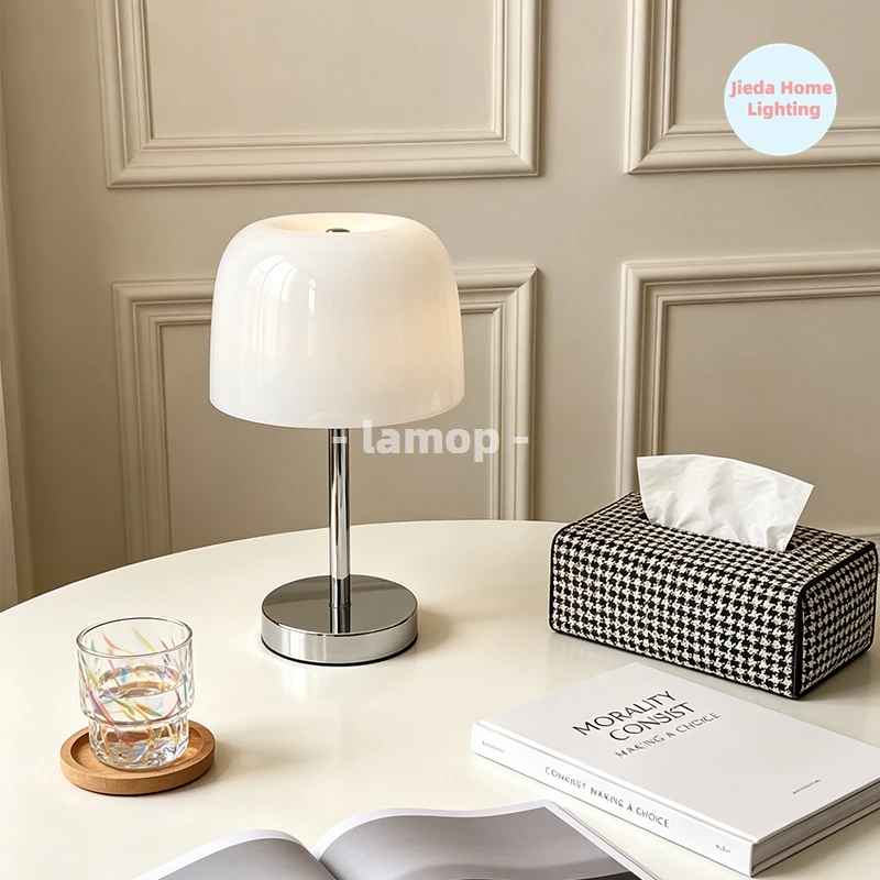 Murano Glass Table Lamp Sweet Candy Jar Style Glass Bedside Lamp 3 Color Temperature Bedroom Living Room Decor Table Lamp