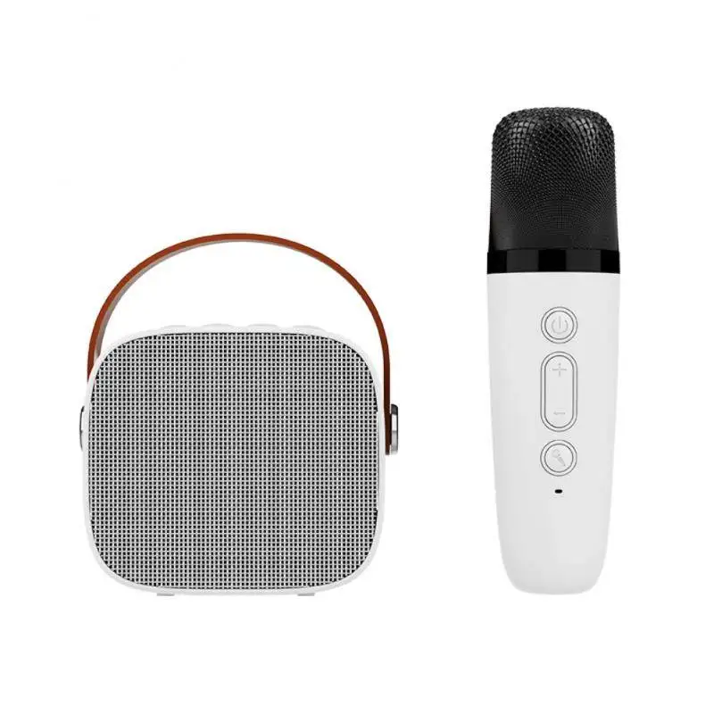 Heetipuk Mini Machine à Karaoké Portable Bluetooth 5.0 Avec 2 Micros Sans Fil - 6 Effets Vocaux, 4h D'autonomie - Cadeau Pour Enfants 3-12 Ans Et Adultes