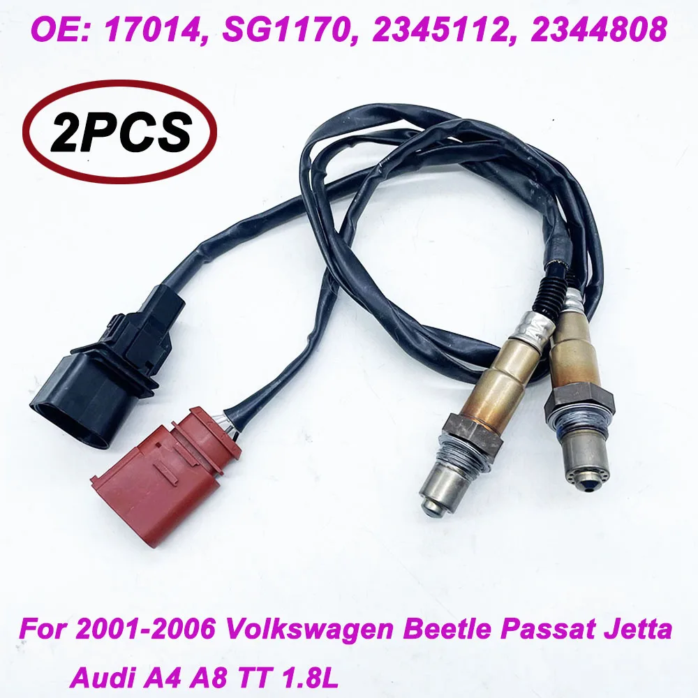 

Set Of 2 Upstream & Downstream O2 Oxygen Sensor SG1170 17014 For Audi TT VW Golf GTI Jetta 1.8L 0258007351 0258007057 021906262B