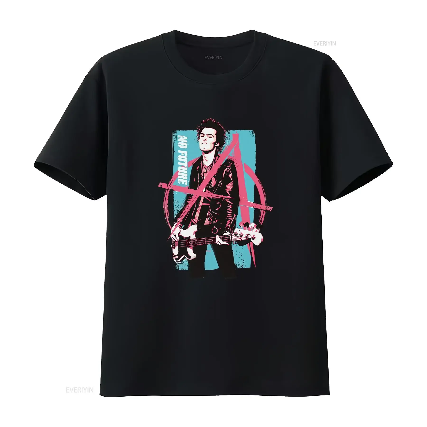 Sid Vicious No Future T Shirt Men's and Women's Sizes vintage Washed Versatile streetwear Stylish fashion Casual vintage