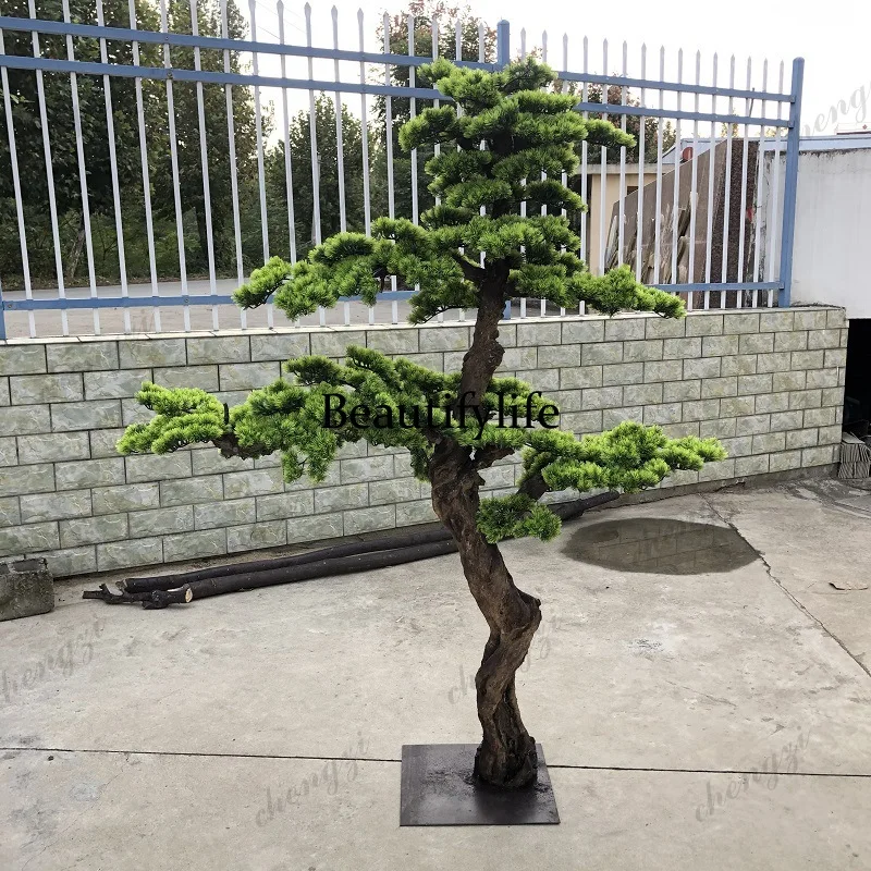 

K182 Simulation of welcoming pine pine tree green plant Podocarpus fake tree shopping mall interior decoration