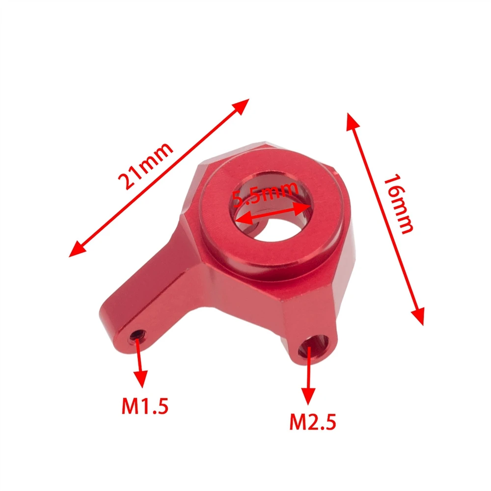 2 pezzi in metallo fuso a snodo sterzo per 1/24 RC Crawler Car Axial SCX24 90081 AXI00001 parti di aggiornamento, 1