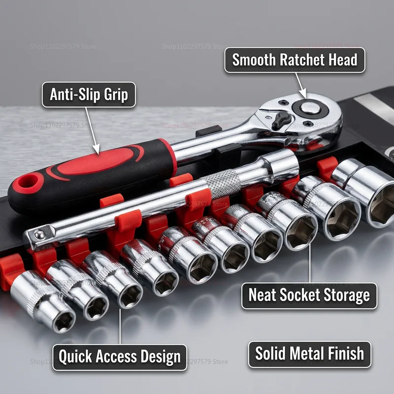 12 Piece Automotive Socket Set - огляд і ціна Tools Set Workshop