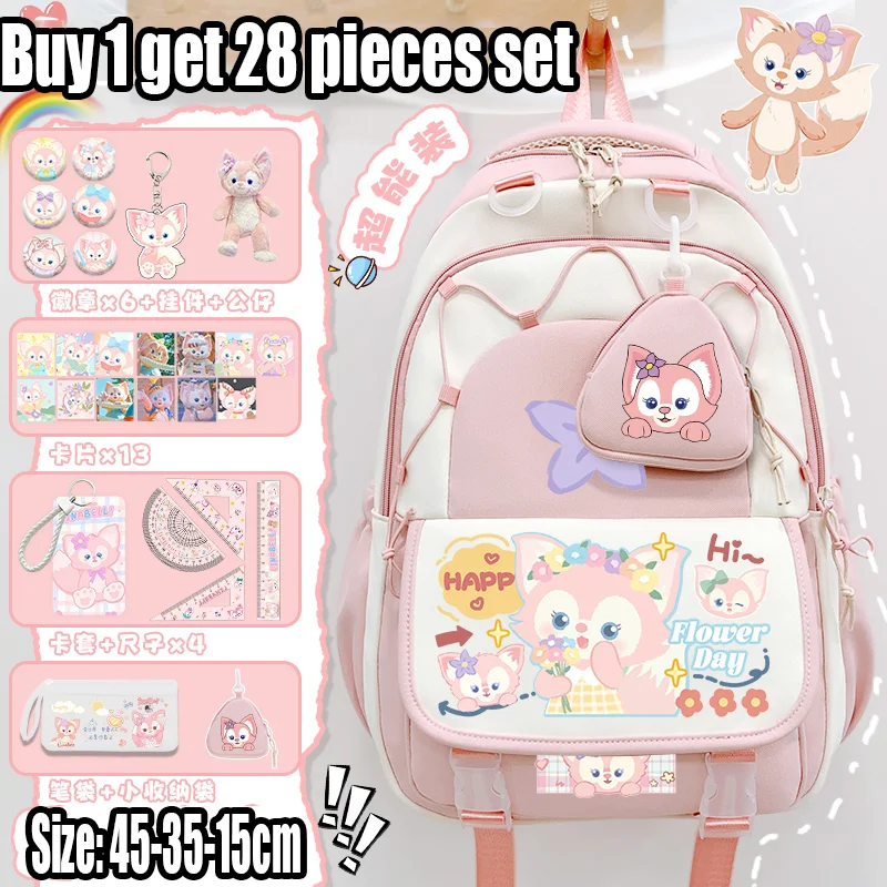 

Lina Bell cartoon elementary school backpack 2025 new Sanrio backpack for girls and teenagers large capacity school backpack