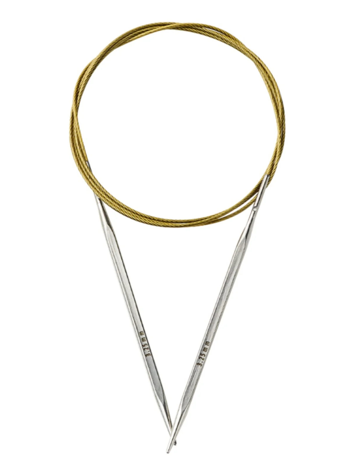 خيط ذهبي قابل للفصل، إبرة حلقية يدوية الصنع لصنع وشاح الحياكة، إبرة دائرية للسترات، أدوات وخيوط خياطة منزلية.