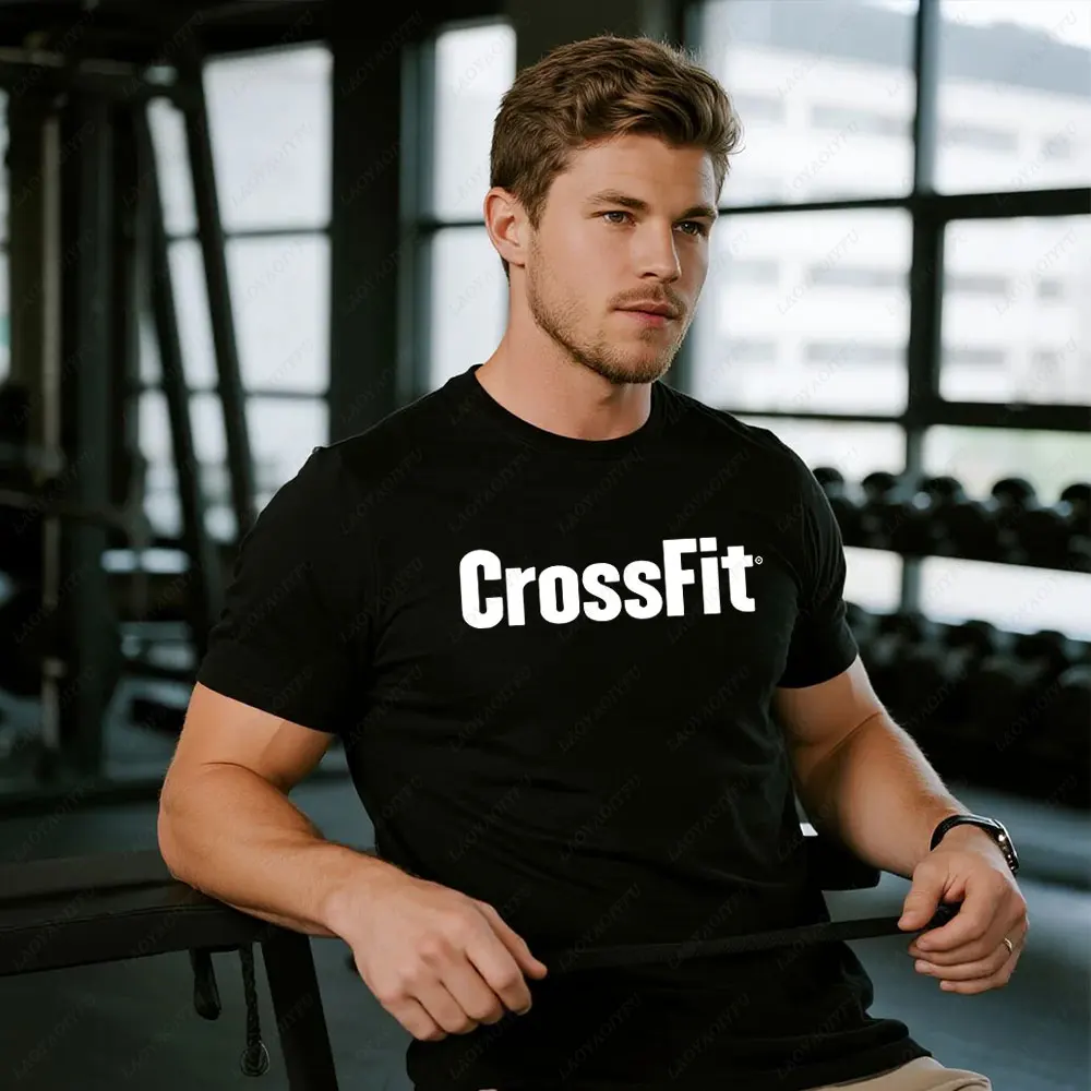 

2025 Summer New Crossfit Announced The Most Suitable Men's Black Short Sleeve T-shirt Cool Street Tshirt Single Item for Sale