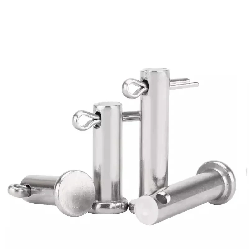 M12 T Shape Clevis Pin Flat Head Hinge Link Pin 304 Stainless Steel Construction Pin With Hole Split Cotter Pin