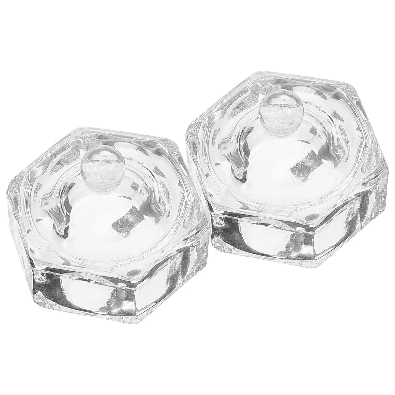 2Pcs Water Crystal Dip Pen Washing Holder Sturdy Glass Pen Cleaning Cup for Study Office Library Glass Washing Cup